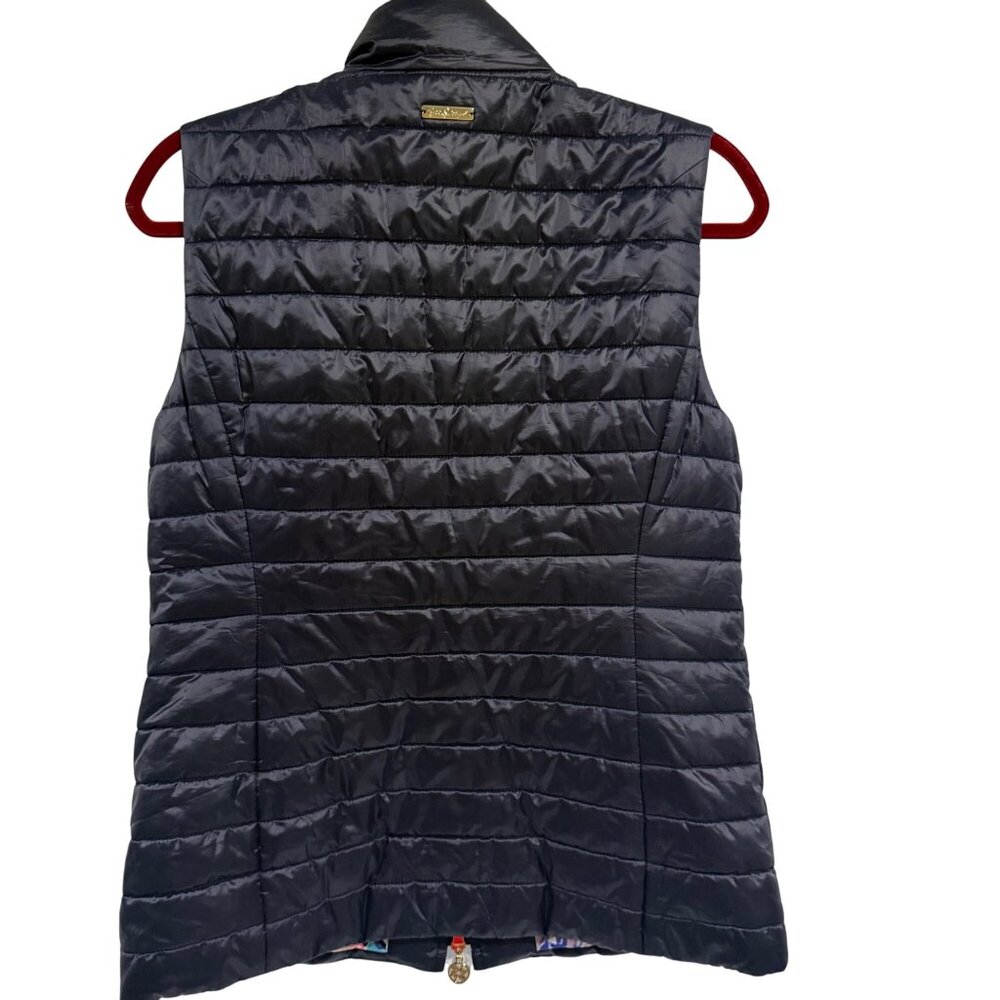 Lilly Pulitzer Elyn Puffer Vest With‎ a Twist Navy Blue Size M - Picture 8 of 10